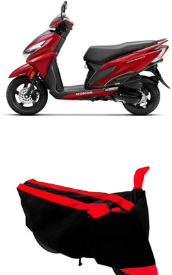 Hynak Two Wheeler Cover for Honda(Grazia, Red, Black)