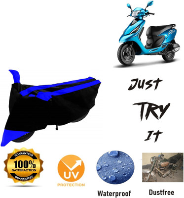 Just try it Waterproof Two Wheeler Cover for TVS(Zest, Blue)