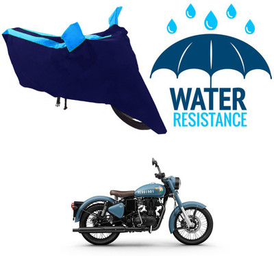 RONISH Waterproof Two Wheeler Cover for Royal Enfield(Classic 350 Signals, Blue)