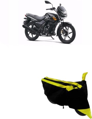 Hynak Two Wheeler Cover for TVS(Flame DS 125, Yellow, Black)