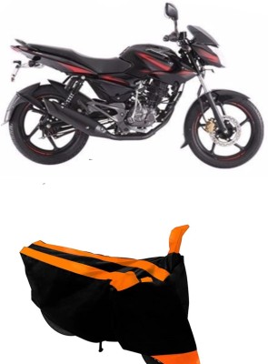 Hynak Two Wheeler Cover for Bajaj(Pulsar 135 LS DTS-i, Orange, Black)