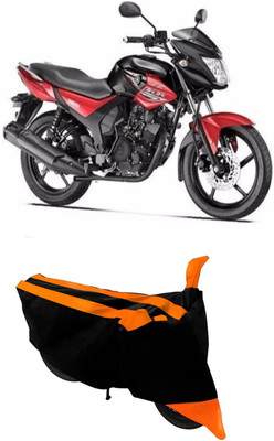 Hynak Two Wheeler Cover for Yamaha(SZ R, Orange, Black)