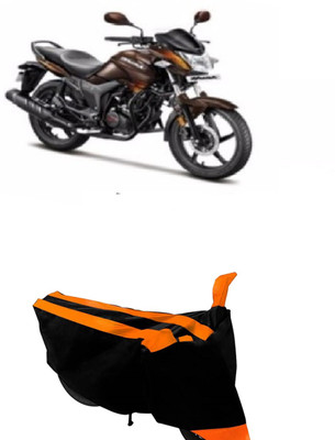 Hynak Two Wheeler Cover for Hero(Hunk, Orange, Black)