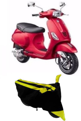 Hynak Two Wheeler Cover for Piaggio(Vespa SXL, Yellow, Black)