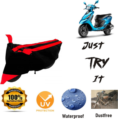 Just try it Waterproof Two Wheeler Cover for TVS(Zest, Red)