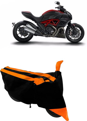 Hynak Two Wheeler Cover for Ducati(Diavel, Orange, Black)