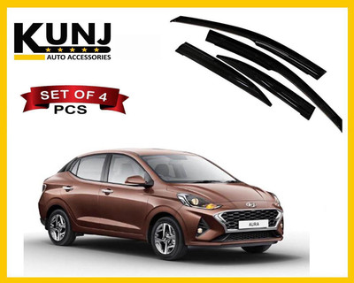 Kunj Autotech For Front, Rear Wind Deflector(Tinted Nissan NA)