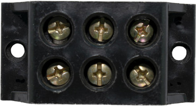 Ovicart 30A 3 Way Bakelite Connector Strip Black Screw Terminal Connection Block 3 Way Bakelite Connector Strip Wire Connector(Black, Pack of 1)