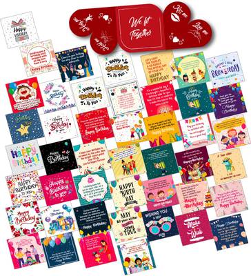 ODDCLICK Set of 49 Birthday Cards For Explosion Box or Other DIY Love Greeting Cards Greeting Card  (Multicolor, Pack of 49)