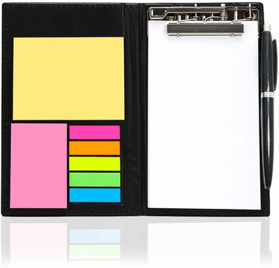 DALUCI Memo Note Pad / Memo Note Book With Sticky Notes & Clip Holder In Diary Style A5 Memo Pad 50 Pages(Multicolor)