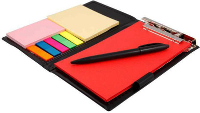 COI Memo Note Pad/Memo Note Book with Sticky Notes & Clip Holder in Diary Style (Crimson Red) Pocket-size Note Pad UNRULED 50 Pages(Red)