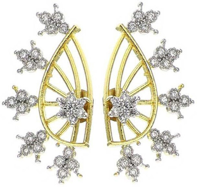 ZENEME American Diamond Alloy Cuff Earring