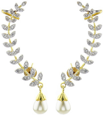ZENEME American Diamond Alloy Cuff Earring