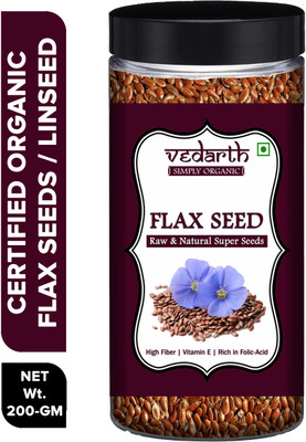 Vedarth Raw Flax Seeds / Linseed / Alsi Healthy Super Seed Brown Flax Seeds(200 g)