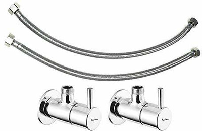 Aquieen B086D6N2QR SS Connection 600 mm with angle valve (FLUID) Angle Cock Faucet(Wall Mount Installation Type)