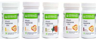 Herbalife Nutrition AFRESH ENERGY DRINK COMBO OF 5 FLAVOURS Energy Drink(5x50 g, LEMON, GINGER, TULSI, CINNEMON, ELAICHI Flavored)