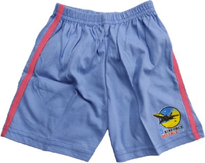 PK Collection Short For Baby Boys & Baby Girls Beach Wear Printed Hosiery(Light Blue, Pack of 3)