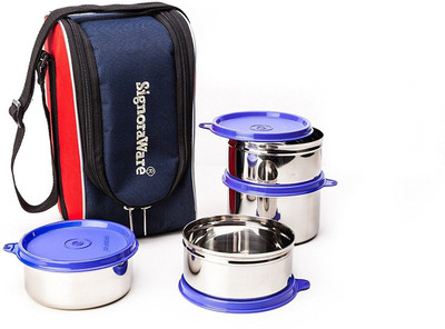 Signoraware fresh steel launch box 4 Containers Lunch Box(500 ml)