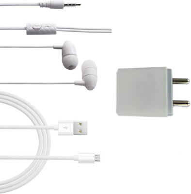 Badger Wall Charger Accessory Combo for Infinix Smart HD 2021, Infinix Smart 4, Infinix Smart 4 Plus Original Adapter Like Wall Charger, Mobile Power Adapter, Fast Charger, Android Smartphone Charger, High Speed Travel Charger With 1 Meter Micro USB Cable Charging Cable Data Cable(White)