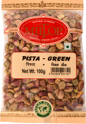 MilTop Green Pista Kernel Without Salt, 100g Pistachios(1 x 100 g)