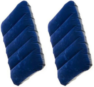 Pragati Hub Air Stripes Travel Pillow Pack of 2(Blue)