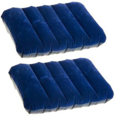 YOUNG STAR Air Solid Travel Pillow Pack of 2(Blue)