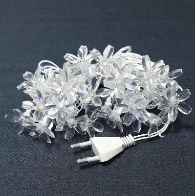 GLOWTRONIX 16 LEDs 3 m White Steady Flower Rice Lights(Pack of 1)