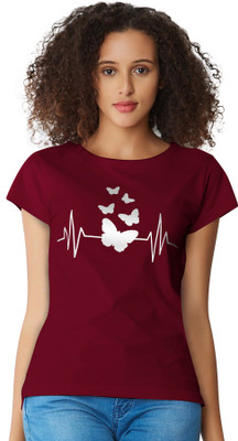 Dhruvil Impex Casual Printed Women Maroon Top