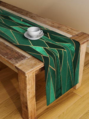 Alina decor Green 124 cm Table Runner(Polyester)