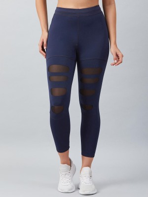 BLINKIN Solid Women Blue Tights