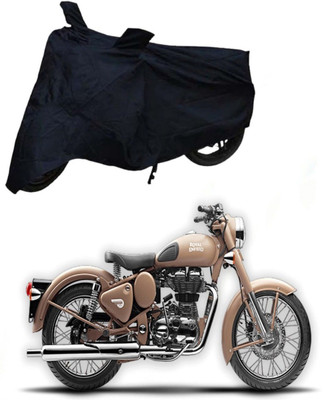 AutoHansh Waterproof Two Wheeler Cover for Royal Enfield(Bullet 350, Black)