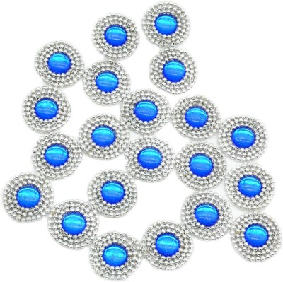 GOELX Silver Ball Chain Patches - Blue