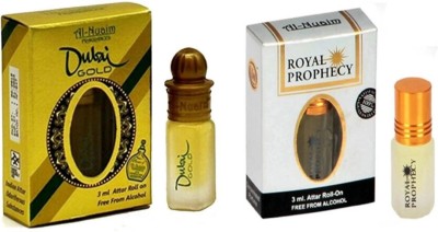 Al-Nuaim Combo Pack Of 2 Dubai Gold & Royal Prophecy Perfumes for Men & Women,3 ML Floral Attar(Natural)