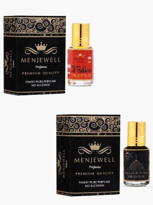 Menjewell Combo Pack of 2PCs Attar (Al-Bakhoor 5ML, Jannat-Ul-Firdaus Floral 5ML) Attar Perfume Floral Attar(Jannat ul Firdaus, Floral)