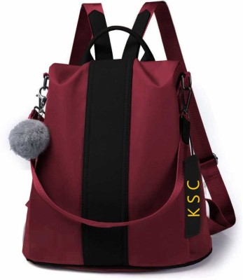 khatushyam collection girls college stylish backpack 12 L Backpack(Maroon, Black)