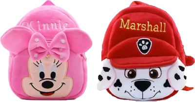 7Eleven Enterprise BM-combo of 2 red marshall, pink minnie_1238 12 L Backpack(Multicolor)