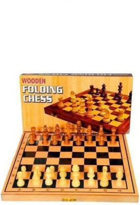 Kmc kidoz Wooden Chess Board With32 Pawns Strategy & War Games Board Game Strategy & War Board Game