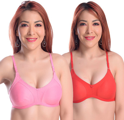 samvar Parko Bra Women Minimizer Non Padded Bra(Pink, Red)