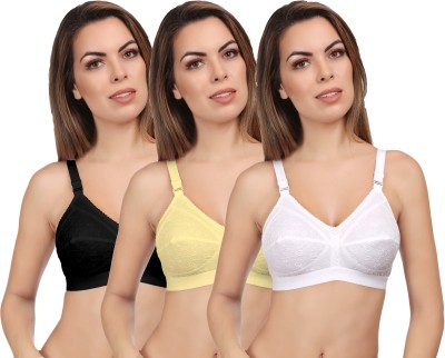 Eve's Beauty by Eve's Beauty Full Coverage Women Full Coverage Non Padded Bra(White, Black, Beige)