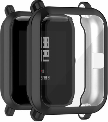 CallSmith Front and Back Screen Guard for Amazfit Bip U Pro/ BIP U/ GTS 2 Mini/Bip S /Bip S Lite /Bip /Bip Lite, (2 in 1), Silocon Case with Silicon Screen Protector(Pack of 1)