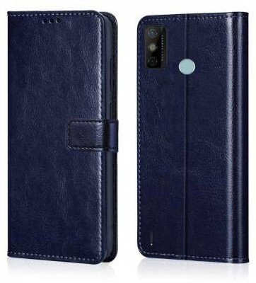 Chaseit Flip Cover for Tecno Spark 6 Go(Blue, Shock Proof, Pack of: 1)