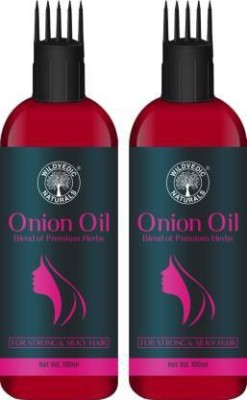 Wildvedic naturals Red Onion Oil / Red Onion Black Seed Oil with Argan Oil,Jojjoba Oil,Bhringraj Extract,Jatamansi Extract and other premium herbs for Hair Regrowth & Hair Fall Control  Hair Oil(200 ml)