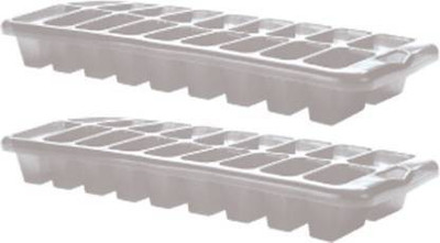 Sharry Ice Tray Multi Colour-5012 White Plastic Ice Cube Tray(Pack of2)