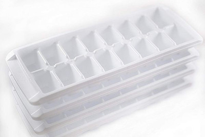 DCENTA Ice cube tray DC-40033 White Plastic Ice Cube Tray(Pack of4)