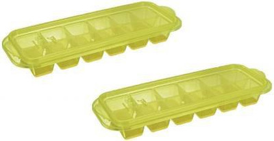 DCENTA Yellow Plastic Ice Cube Tray(Pack of2)