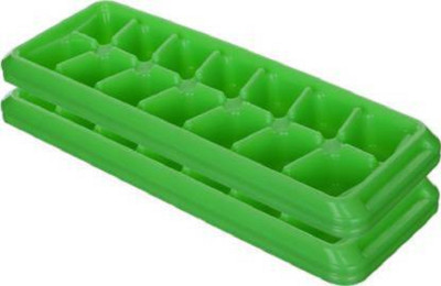 Sharry Ice Tray Multi Colour-5006 Green Plastic Ice Cube Tray(Pack of2)