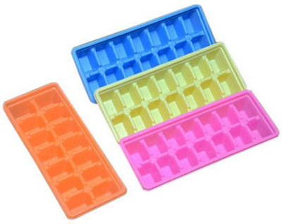 DCENTA Ice cube tray DC-40028 Multicolor Plastic Ice Cube Tray(Pack of4)