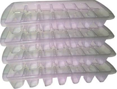 Sharry White Plastic Ice Cube Tray(Pack of4)