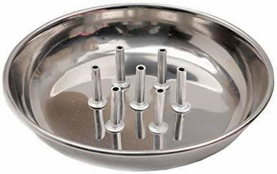 RIDDHAH COLLECTIONS Agarbatti / Incense Stick Stand / Holder with Ash Catcher Stainless Steel Incense Holder(Silver)