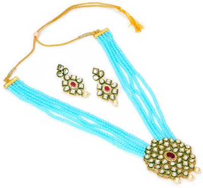 GEODE DELIGHT Alloy Gold-plated Multicolor Jewellery Set(Pack of 1)